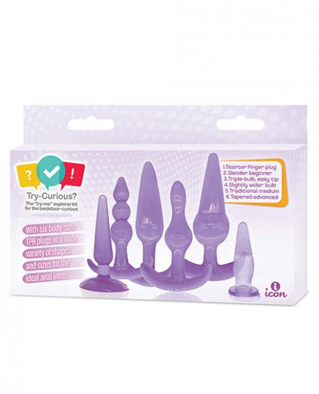 Try Curious Anal Plug Kit Purple