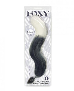 Foxy Fox Tail Silicone Butt Plug Silver