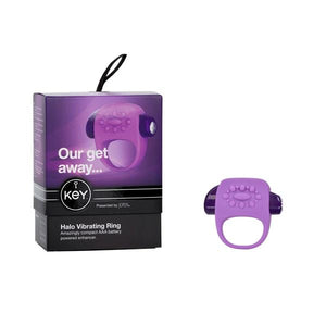 Key Halo Silicone Vibrating Ring Waterproof Purple