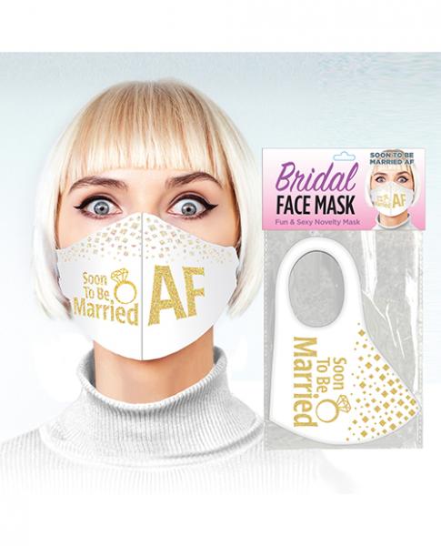 Soon To Be Married Af Face Mask White