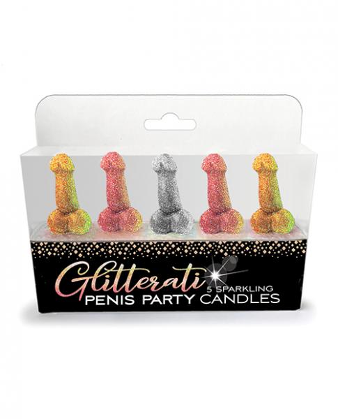 Glitterati Penis Party Candle Pack Of 5