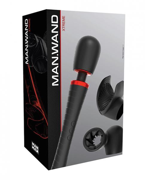 Man Wand Xtreme With 2 Attachments Black
