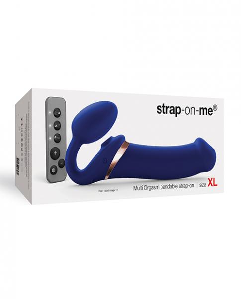 Strap On Me Multi Orgasm Bendable Strapless Strap On Extra Large Night Blue