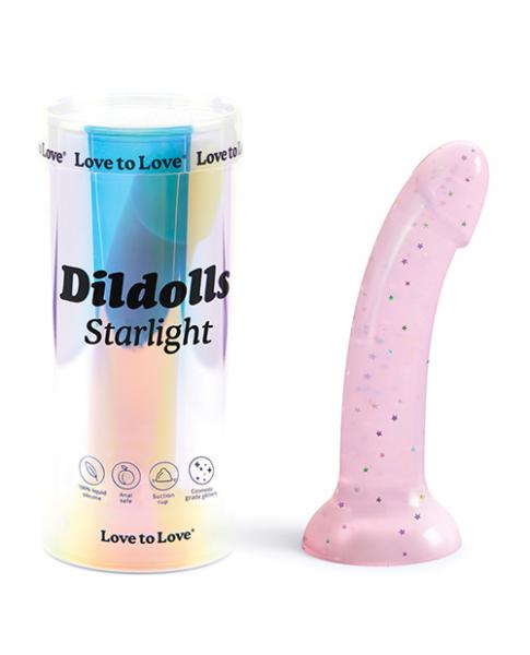 Love To Love Curved Suction Cup Dildolls Starlight Pink