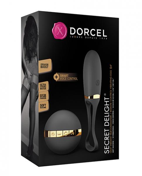 Dorcel Secret Delight Voice Control Egg Vibrator Black Gold