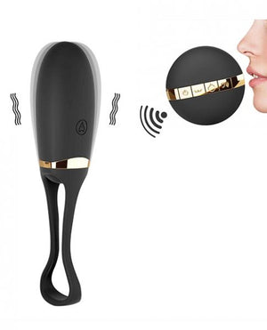 Dorcel Secret Delight Voice Control Egg Vibrator Black Gold