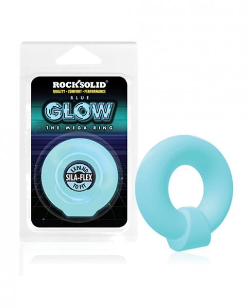 Rock Solid Glow In The Dark Mega Ring Blue