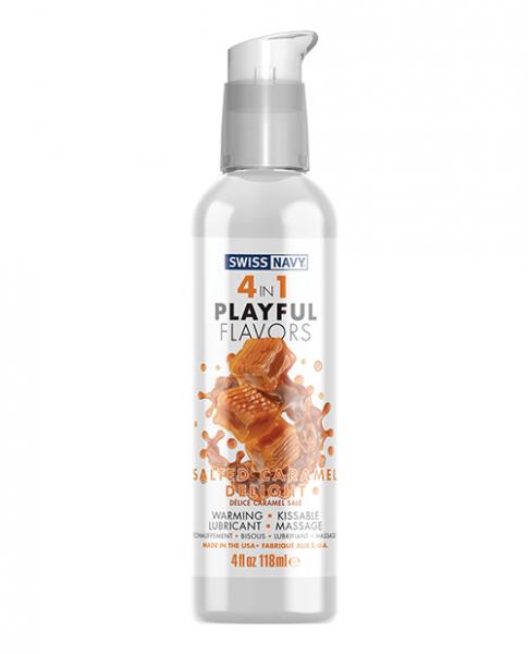 Swiss Navy 4 In 1 Playful Flavors 4 Oz Salted Caramel Delight