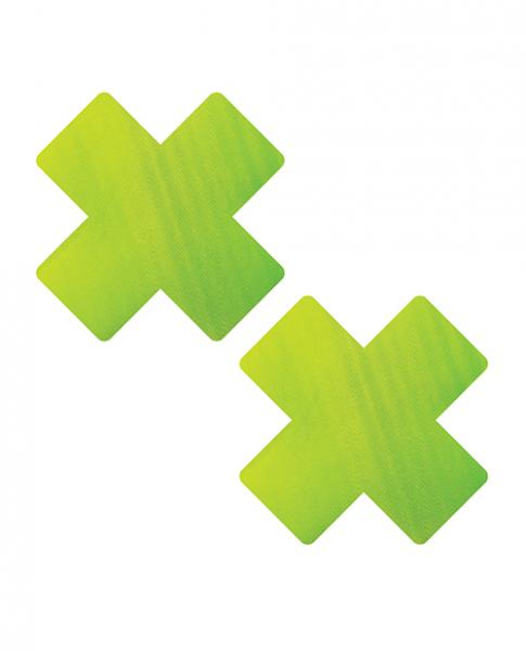 Neva Nude Chameleon Color Changing X Factor Pasties Green/Yellow