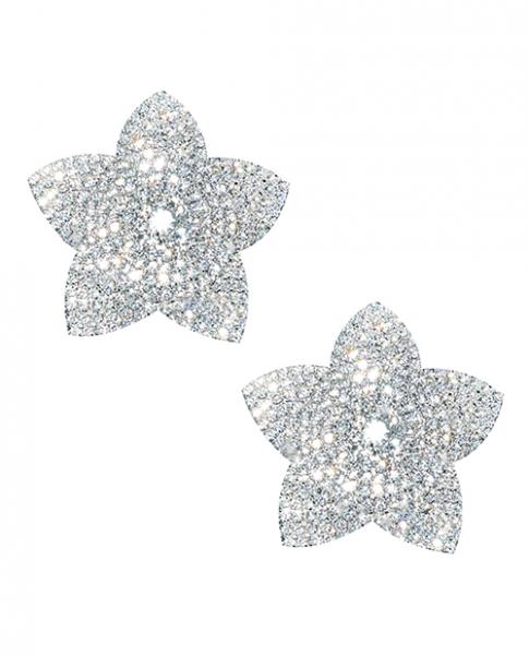 Neva Nude Burstin Blooms Crystal Jewel Reusable Silicone Nipple Pasties Clear O/S