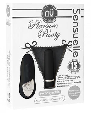 Sensuelle Pleasure Panty Bullet Remote Control Black O/S