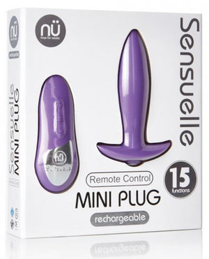 Sensuelle Remote Control Rechargeable Mini Plug Purple