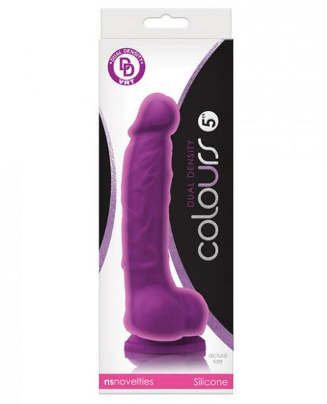 Colours Dual Density 5 Inches Purple Dildo