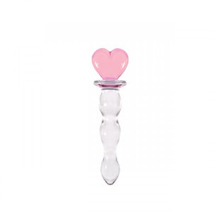 Crystal Heart Of Glass Wand And Vase Pink