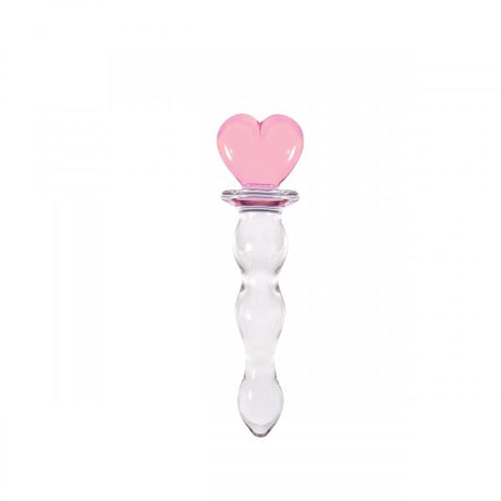 Crystal Heart Of Glass Wand And Vase Pink