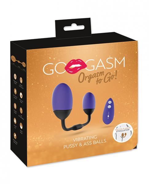 Gogasm Vibrating Pussy & Ass Balls Purple