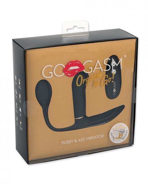 Gogasm Pussy & Ass Vibrator Black