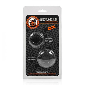 Oxballs Truckt Cock & Ball Ring Black 2 Pack