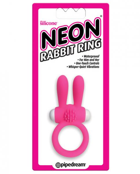 Neon Rabbit Ring Vibrator Pink