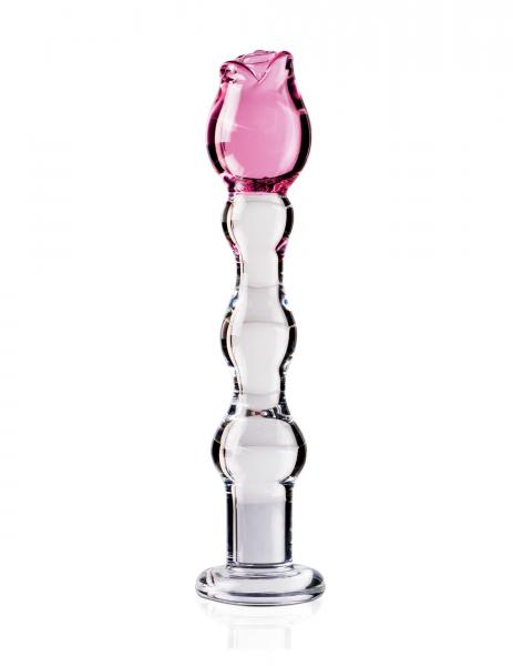 Icicles No.12 Pink Clear Glass Wand