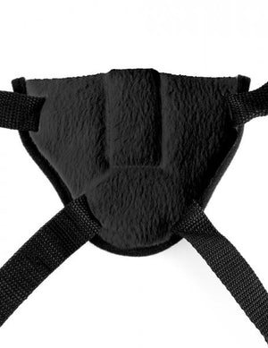 Vibrating Plush Harness Black O/S