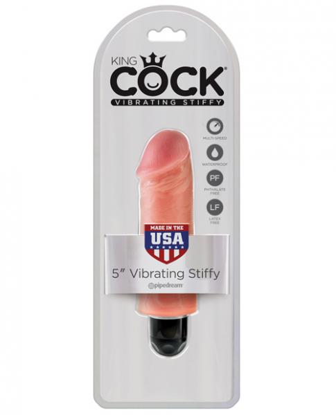 King Cock 5 Inches Vibrating Stiffy Beige