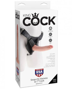 King Cock Strap On Harness With 6 Inches Dildo Beige