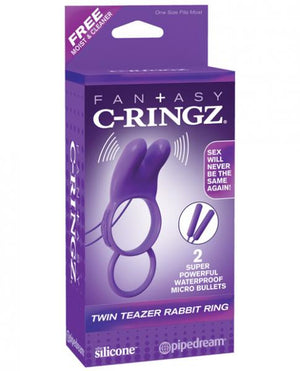 Fantasy C Ringz Twin Teazer Rabbit Ring Purple