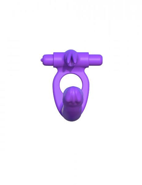 Fantasy C Ringz Silicone Dp Rabbit Vibrator Purple