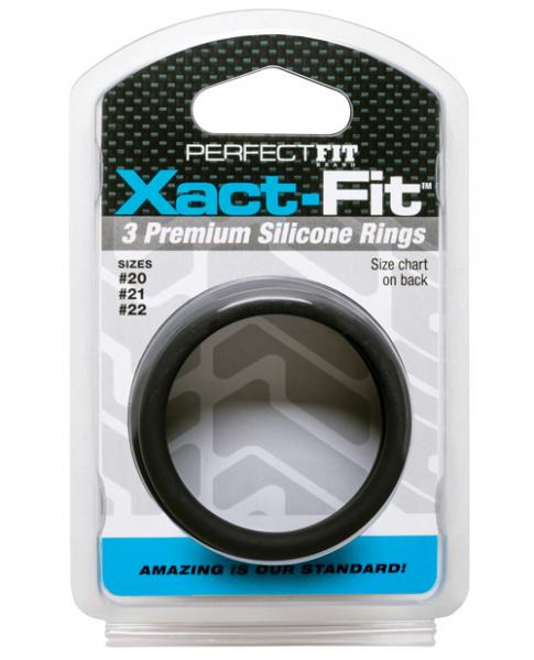 Xact Fit 3 Ring Kit L/Xl Black Silicone