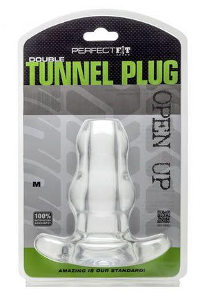 Double Tunnel Plug Medium Clear