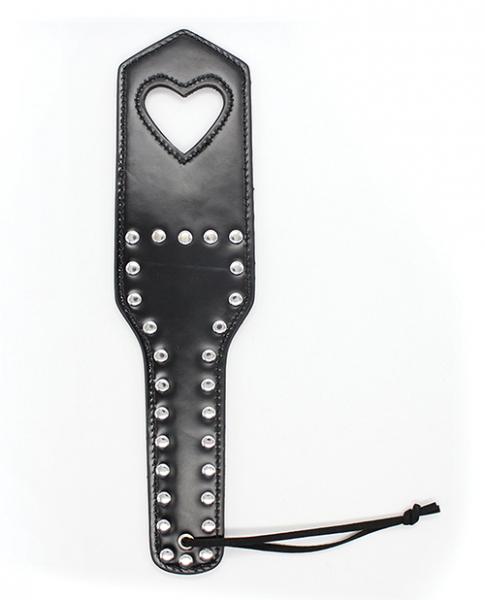 Plesur Cut Out Heart W/Studs Paddle Black