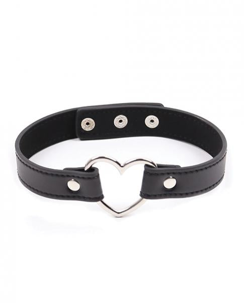 Plesur Pvc Heart Connector Choker Black