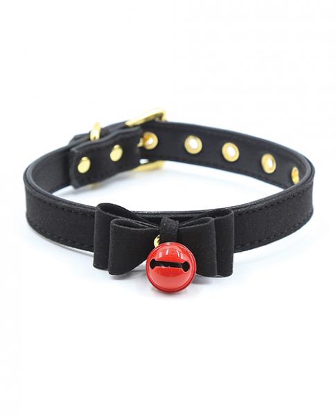 Plesur Cat Bell Bow Tie Collar Black