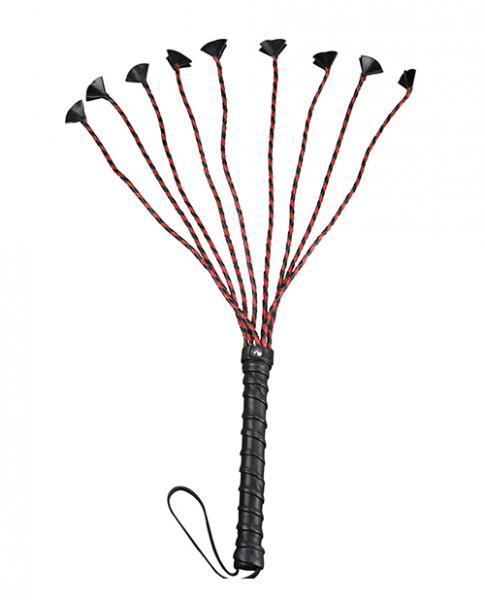 Plesur 24" Cat Of 9 Tails With Petal Ends Black/Red