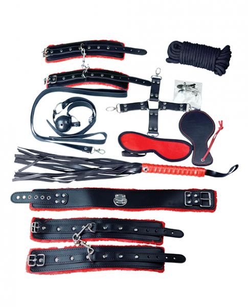 Plesur Deluxe Bondage Kit Black/Red