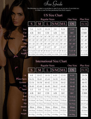 Rene Rofe Quarter Crochet Net Thigh High Black O/S