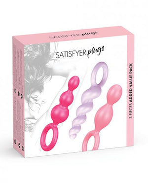 Satisfyer Plugs 3 Piece Value Pack Assorted Colors