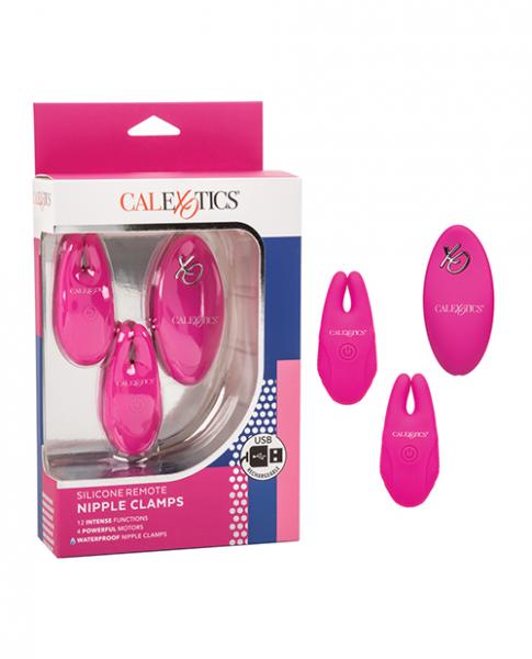 Silicone Nipple Clamps W/Remote Pink