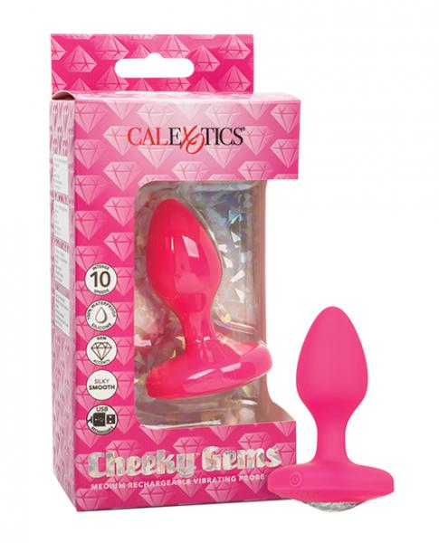 Cheeky Gems Medium Rechargeable Vibrating Probe Pink