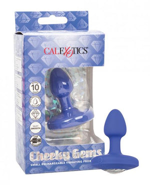 Cheeky Gems Small Rechargeable Vibrating Probe Blue