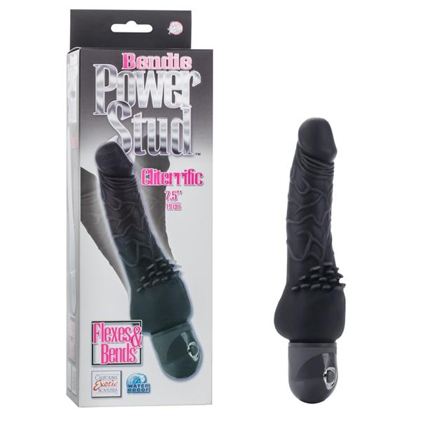 Bendie Power Stud Cliterrific Waterproof Vibrator Black