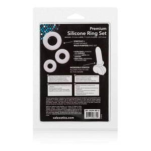 Premium Silicone Ring Set Clear Pack Of 3