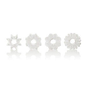 Basic Essentials Set Of 4 Rings Clear