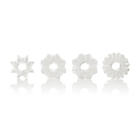 Basic Essentials Set Of 4 Rings Clear