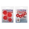 Basic Essentials Set Of 4 Rings Red