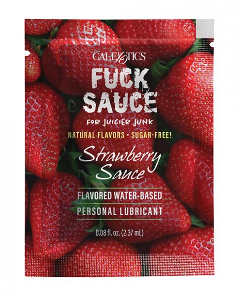 Fuck Sauce Flavored Water Based Personal Lubricant Sachet .08 Oz Strawberry