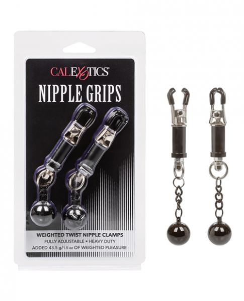 Nipple Grips Weighted Twist Nipple Clamps Black