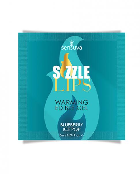 Sizzle Lips Warming Gel Single Use Packet Blueberry Ice Pop