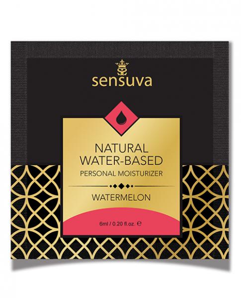 Sensuva Natural Water Based Personal Moisturizer Single Use Packet 6 Ml Watermelon